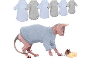 Hjyokuso Pull Chat Sphynx, Vêtements pour Chat, vêtements de Chat, Pulls de Chat Doux et Respirants pour Chats, Manteau Chat Chaud pour Sphynx, Cornish Rex, Devon Rex, Peterbald
