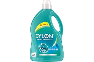 Dylon Sport Detergent (60 Wash Loads), Liquid Laundry Detergent for Active Wear Clothes, Sport Detergent to Remove malodour, Keep Elasticity and renews in every wash with optimal results in 10 washes