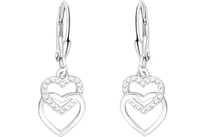 SOFIA MILANI - Damen Ohrringe 925 Silber - Ohrhänger als Herz - 20453