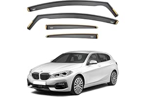 ISPEED Wind Deflectors for BMW 1 Series F40 2019-2024 5 door Hatchback 4pc - Keep Your Car Ventilated in Rain - Reduce Wind Turbulence - Tinted In-Channel