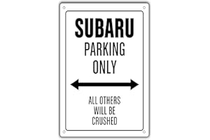 LOVELYTILES Cartello Metallo Auto Parking Only Targa Subaru Metal Sign Car Garage (20X30)