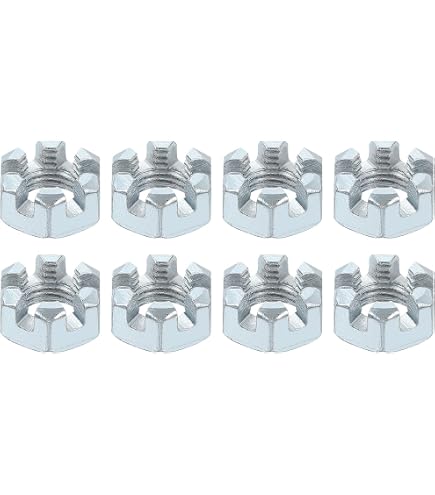 5/8 UNF Slotted Castle Nuts For Trailer Hubs Castellated Hub Bearing Nuts 4pk~5056133377552 02c Mp