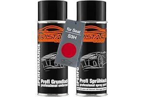 TRISTARcolor Pintura del coche Set de botes de spray para Seat S3H Rojo Emocion Fondo pintura base aerosol 400 ml