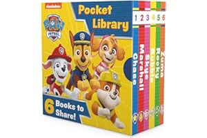 Paw Patrol Pocket Library: Six illustrated story mini board books for children aged 1, 2, 3, 4 based on the Nickelodeon TV Series