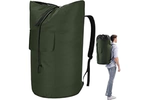 PAMLIAPY Wäschesack Schmutzwäsche XXL 115 Liter, Wäschebeutel Reise mit 2 Gepolsterte Schultergurte, laundry bag travel, Wäschetasche Faltbare Aufbewahrungsbeutel Kleidung Tasche, Seesack Rucksack
