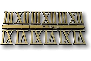 Uhren Pevak® Zifferblatt Zahlen Römisch Gold 3,6,9,12 Kunststoff Wanduhr Zahlensatz Uhr Ziffern