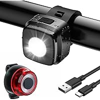 Aufachieve LED Fahrradlicht Set, StVZO Zugelassen Fahrradlicht Vorne+Rücklicht Fahrrad Fahrradbeleuchtung Set, 600mAh Fahrrad