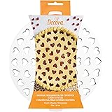 Decora 0215801 Griglia Tagliapasta per Crostate Cuori, dal Design brevettato, Realizzata in Plastica, Ideale per Decorare la 