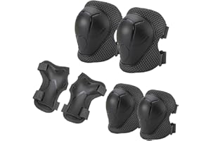 Anluomania Protezione Kit per Bambini, 6 in 1 Ginocchiere | Gomitiere | Tutore Polso Protezioni Set, Regolabile Attrezzatura Protettiva, Sicurezza Set per Pattini Skateboard, Scooter e Rollerblade