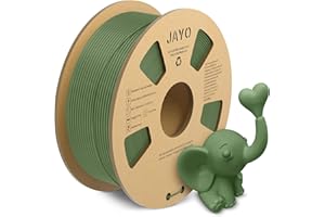 JAYO Filamento PLA Matte 1.75 mm, Filamento per Stampante 3D PLA Matte, Neatly Wound Filament, Precisione Dimensionale +/- 0,03 mm, Bobina da 1,1 kg (2,42 libbre), 363 Meters, PLA Matte Verde Oliva