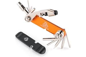KADACHA KONG MING CAR Outil multifonction pour vélo - Clé à chaîne de vélo/Torx/tournevis - Kit d'outils de réparation compact et léger pour vélos de route et VTT (orange)