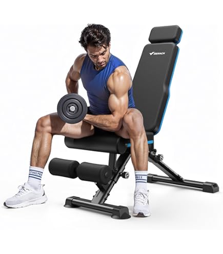 MAHAO Hantelbank Klappbar - Flachbank Für Heimtraining Mit 300kg Tragkraft & Platzsparendem Design