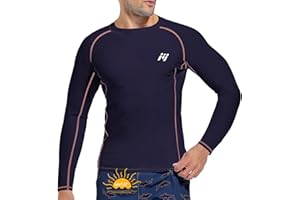 MEETWEE Męska koszulka z długim rękawem, ochrona przed promieniowaniem UV, UPF 50+, szybkoschnąca, do pływania, surfowania, sportów wodnych