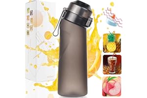 QSMYUYE Air Borraccia Starter, 650ml Sport Air Borraccia BPA Free Air Borraccia Starter Set di Bottiglie, con 3 Flavour Pod Profumato 0 Zucchero e Acqua Tazza per Outdoor (Coca, Ananas, Pesche)