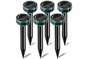 GENERIC 6 Pack Mole Repellent,Ultrasonic Mole Repellent Solar Powered,Waterproof Sonic Mole Repeller,Mole Deterrent Repels Gopher,Vole,Snake for Lawn Garden Yard