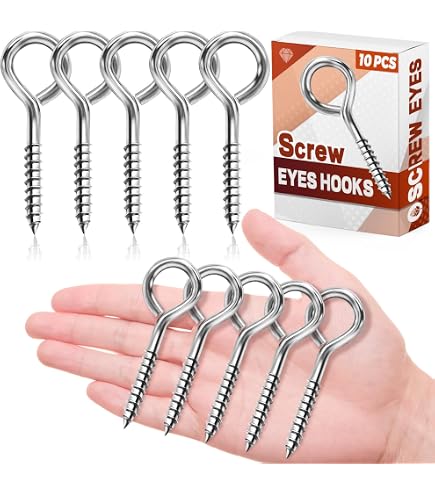 10 screw hook weight capacity HUHOLE Screw-in U-Hooks Hang coffee mugs and other light goods to keep counters clear Bore-Fast Multi-Surface Picture Hooks