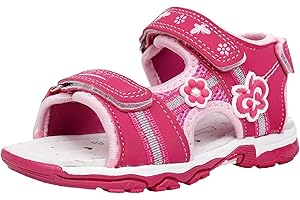 Ahannie Mädchen Outdoor Sportsandalen, Klettverschluss Sommer Freizeit Sandalen für Mädchen, Kinder Riemchensandalen