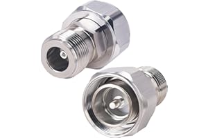 YILIANDUO 4.3/10 Adattatore Mini DIN maschio a femmina tipo N Adattatore 4.3-10 Mini DIN maschio a femmina tipo N (2 pezzi)