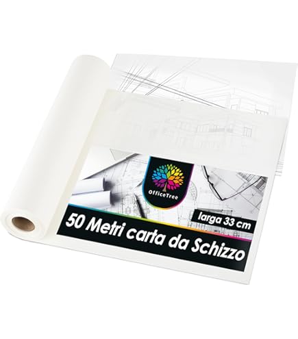 Rotolo Carta Da Ricalco Artway 63gsm - 29.7cm X 20m - Per Disegno Tecnico, Schizzi E Calligrafia - Traslucida - Foto 1