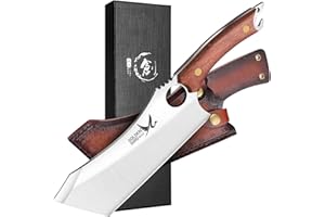 Golden Bird coltelli da cucina professionali Affilato forgiato nel fuoco Full Tang coltello cucina con guaina coltello da cucina per il campeggio all'aperto