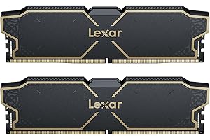 Lexar THOR OC RAM DDR5 32GB Kit (2x16GB) 6000 MHz, Memoria Desktop PC UDIMM DRAM 288-Pin, Memoria Computer da gioco DDR5 ad alte Prestazioni Supporto Intel XMP 3.0/AMD EXPO, 1.35V (LD5U16G60C38LG-RGD)