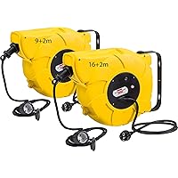 Brennenstuhl Kabeltrommel Automatik IP44 / Automatischer Kabelaufroller für aussen (9+2m / 16+2m Kabel, für Wand- und…