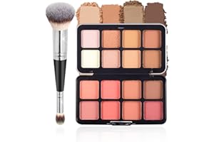 Joyeee Fard a Joue, 16couleurs Palette Blush Contouring Highlighter Maquillage Visage Longue Durée Imperméable Make Up Cosmetic Cadeau pour Fille Femme