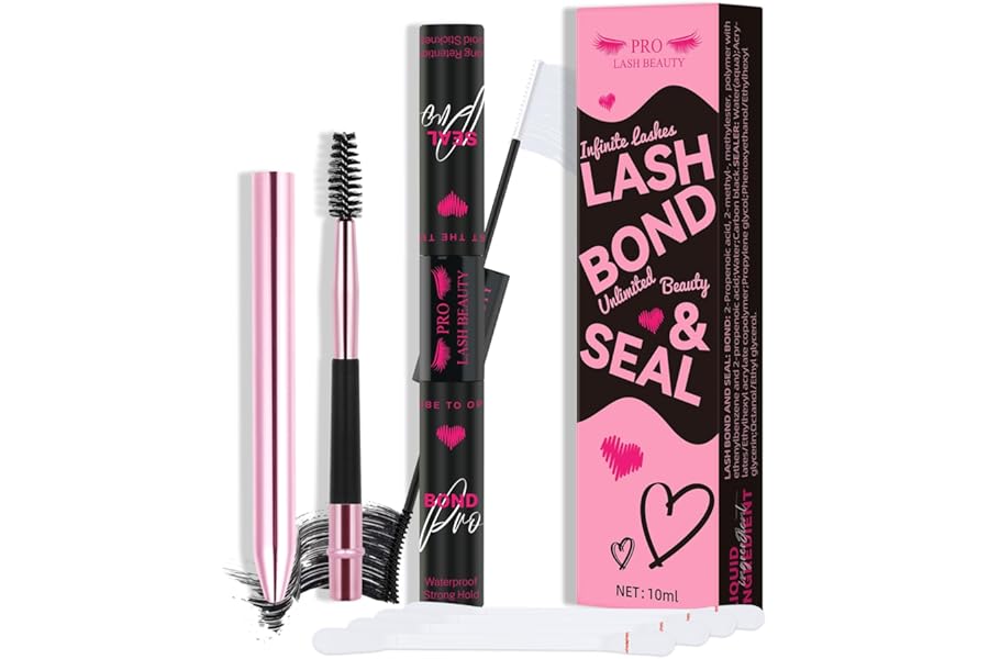 PRO Lash Bond and Seal Lash Glue Waterproof Eyelash Glue for Cluste...