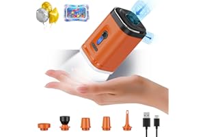 CAPNEW Electric Pump for inflatables, Air Pump Portable Rechargeable 1800mAh Inflate Deflate for Paddling Pool Air Mattress AirBed Pool Floats Boat/Space Hopper Toys/Exercise Ball/Vacuum Sorage Bags