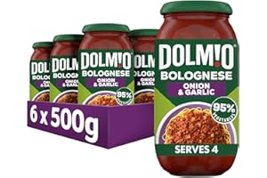 Dolmio Bolognese Onion and Garlic Pasta Sauce Jar, Bulk Multipack 6 x 500 g