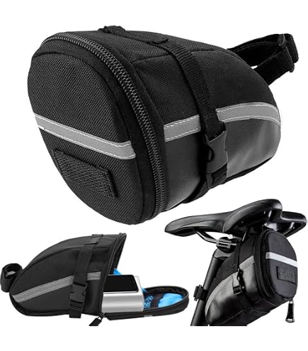 Sacoche De Selle Vélo Étanche UQMIQURA - 15x7.5x10.5cm - Nylon 600D