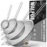 Walfos Fine Mesh Strainers Set, Premium Stainless Steel Colanders and Sifters, with Reinforced Frame and Sturdy Handle, Perfe
