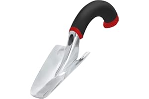 Radius Garden 10011 Ergonomic Aluminum Hand Trowel, Red