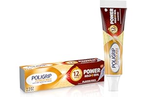 SUPER POLIGRIP Poligrip Power Max Power Hold plus Seal Denture Self Adhesive Cream, Denture Cream for Safe Hold and Food Sealing, Taste Free - 62.5g