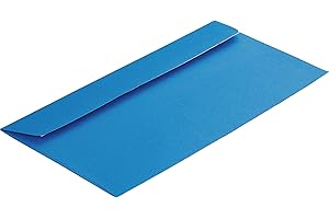 ‎BLANKE BRIEFHÜLLEN 100 Stück, Farbige Briefumschläge, DIN C6/5, Haftklebung mit Abziehstreifen, Gerade Klappe, 120 g/qm Colorista, Ohne Fenster, Blau (Königsblau), Blanke Briefhüllen