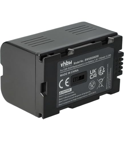 CELLONIC Akku-Set (2x 7,4V, 750mAh) + Ladegerät – Kompatibel Mit Panasonic Kameras NV-GS17, NV-GS120, NV-GS180 Uvm.
