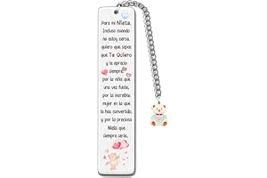 FCZIVA Marcadores De Libros Para Nieta Regalo De Graduación Personalizado Marcapáginas De Inspirador Ir a La Universidad Cumpleaños Recuerdo Navidad Único Encantador Marcador Acero Inoxidable Fomentar Citas