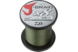 Daiwa J-Braid X8, 1500m Vert foncé - Ligne de pêche tressée
