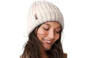 FURTALK Womens Slouchy Winter Knit Beanie Hats Chunky Hat Bobble Hat Ski Cap