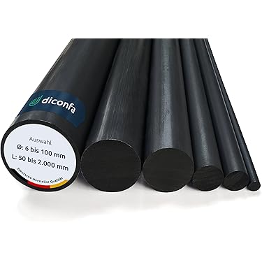 Barre Ronde Pour Pom POM Barre Naturel/blanc 16 Mm Longueur 1000 Mm Joncs Pleins POM Barre Ronde Pom Polydis