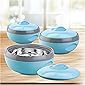 Asian Venus Plastic Casserole Set, 3-Pieces, Blue