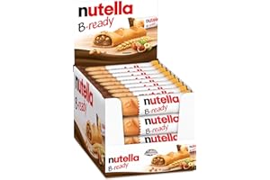 Nutella B-ready - 36 Snack Dolci Monoporzione, Croccante Cialda di Pane con un Cremoso Ripieno di Nutella, Confezione da 792 gr
