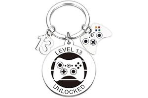 Aurmonigo Happy Birthday Gifts Keyring - Gaming Engraved Keychain for 13th 16th 18th 21st Birthdays, Keepsake Presents from Family and Best Friends