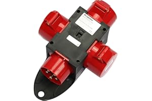 ‎SOLARTRONICS SOLARTRONICS Baustromverteiler Kraftstrom Starkstrom Verteiler CEE Schutzkontaktsteckdosen Industrie Stromverteiler (CEE 16A)