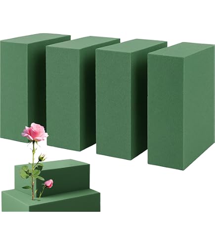 12 Blocchi Rotondi In Schiuma Floreale Verde Per Fiori Artificiali E Veri - Ideali Per Matrimoni E Composizioni Fai Da Te - 8x4 Cm