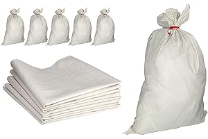 ToolSpace 5x Worek polipropylenowy, z tkaniny PP 105x65 cm Worki propylenowe 50 kg Idealne do paszy, zboża, węgla, ekogroszku - Przechowywanie sypkich rzeczy, towarów Wytrzymały Worek Transportowy