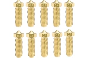 LANKEGU 10 sztuk mosiężnych dysz do Anycubic Kobra 2, części do drukarki 3D, 10 sztuk 0,4 mm zestaw dysz do Kobra 2