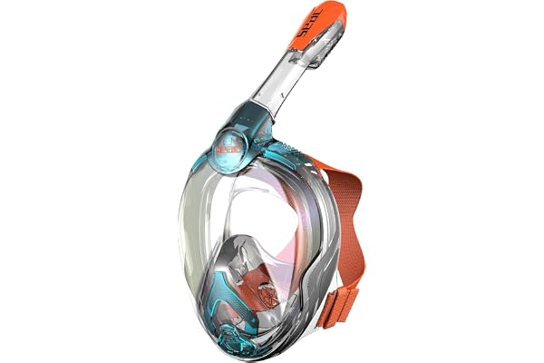 Seac Magica, Masque Snorkeling Plein Visage Intégral 180°, Purge de Vidage et Tuba avec Sistème Étanche au Top