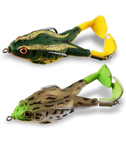 6 Leurres Grenouilles Souples Pour Pêche - Appâts Surface Réalistes Pour Bar, Brochet, Truite (eau Douce Et Salée) - 7