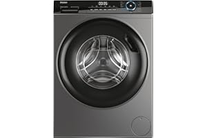 Haier HWD90-B14939S8 Freestanding Washer Dryer, 9kg/6kg Load, 1400RPM, Graphite [Energy Class D]